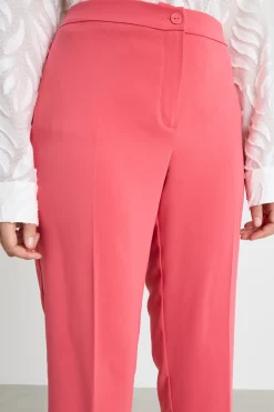 Pantalone slim in cady stretch - Rosa