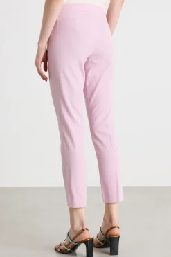 Pantalone slim in faille stretch - Rosa