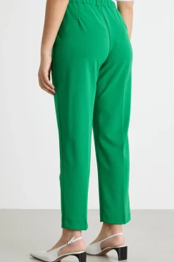 Pantalone slim in jersey stretch - Verde