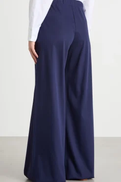 Pantalone stile joggers in jersey - Blu