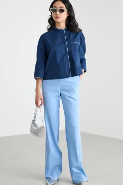 Pantalone stretch - Azzurro