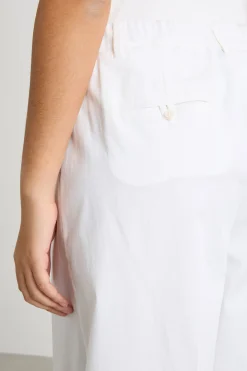 Pantalone svasato in gabardina - Bianco