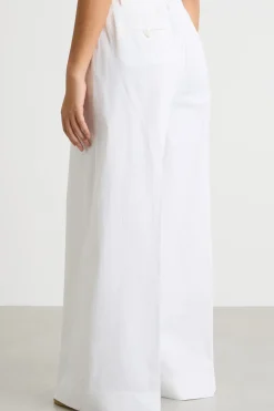 Pantalone svasato in gabardina - Bianco