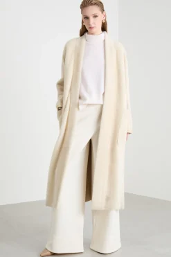 Pantalone svasato in jersey tecnico - Bianco