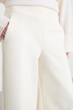 Pantalone svasato in jersey tecnico - Bianco