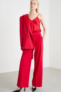 Pantalone tuxedo in cady - Rosso