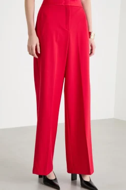 Pantalone tuxedo in cady - Rosso