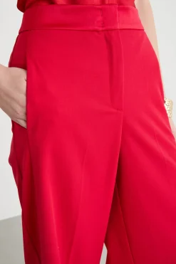 Pantalone tuxedo in cady - Rosso