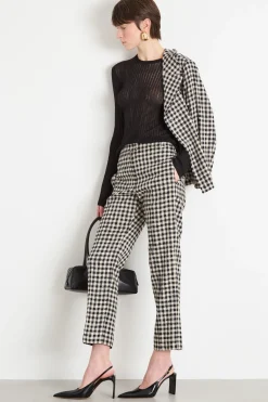 Pantalone Vichy - Bianco Nero