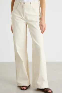 Pantalone wide leg - Avorio