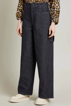 Pantalone workwear in denim - Blu Notte