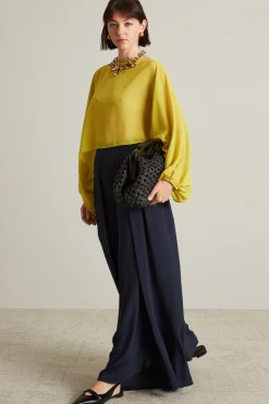 Pantaloni ampi con pannelli - Blu Notte