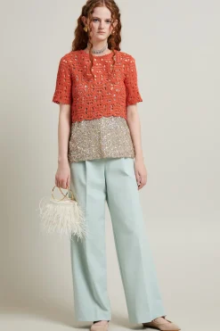 Pantaloni a palazzo - Acqua Marina
