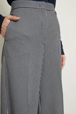 Pantaloni a palazzo - Blu Bianco