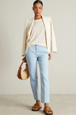 Pantaloni a sigaretta - Azzurro