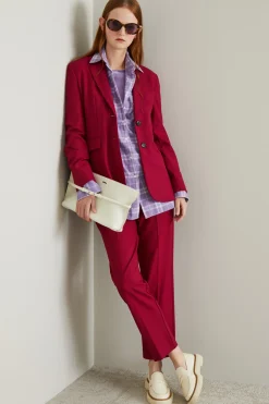 Pantaloni a sigaretta - Bordeaux