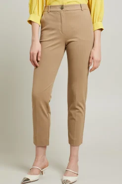 Pantaloni a sigaretta in jersey - Beige