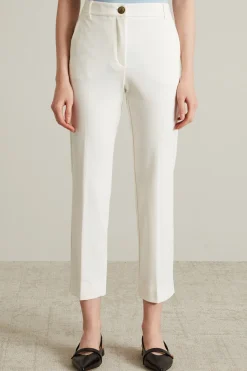 Pantaloni a sigaretta in jersey - Bianco