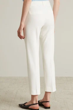 Pantaloni a sigaretta in jersey - Bianco