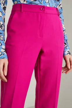 Pantaloni a sigaretta in levantina - Fucsia