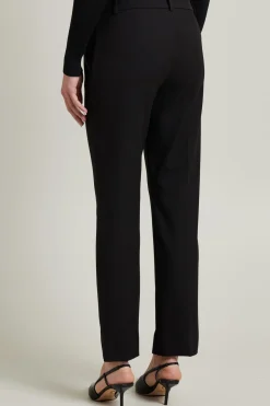 Pantaloni a sigaretta in levantina - Nero