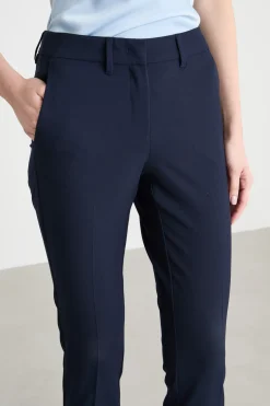 Pantaloni a sigaretta in stuoia - Blu