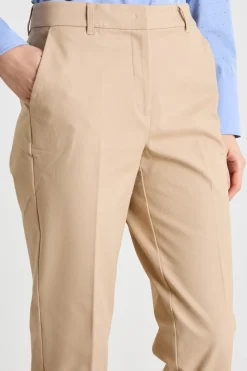 Pantaloni a sigaretta stretch - Cammello