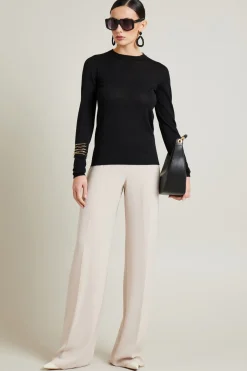 Pantaloni a vita alta - Beige Chiaro