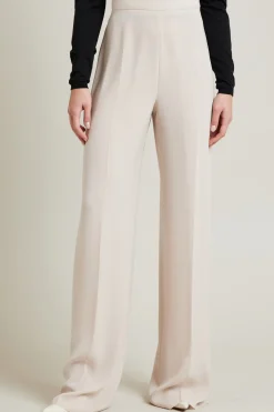Pantaloni a vita alta - Beige Chiaro