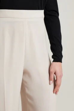 Pantaloni a vita alta - Beige Chiaro