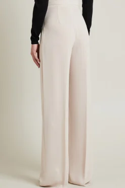 Pantaloni a vita alta - Beige Chiaro