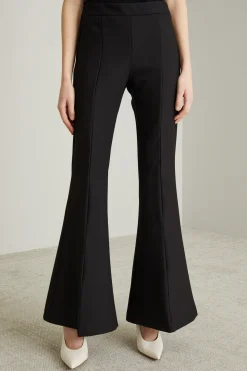 Pantaloni a zampa - Nero