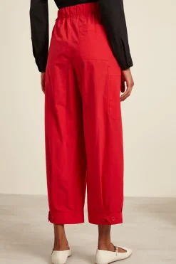 Pantaloni baggy con coulisse - Rosso