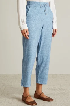 Pantaloni baggy in jersey - Azzurro