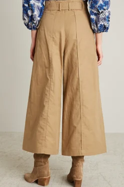Pantaloni cargo con cintura - Beige Scuro