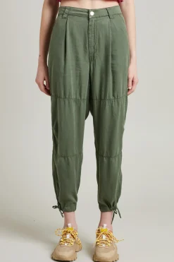 Pantaloni cargo con coulisse - Verde