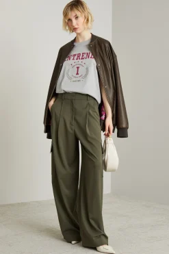 Pantaloni cargo in levantina - Verde