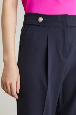 Pantaloni carrot con cinturini - Blu Notte
