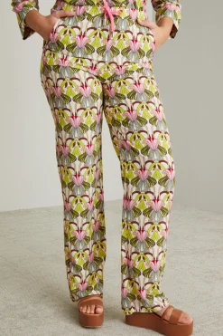 Pantaloni con coulisse - Verde Giallo Rosa