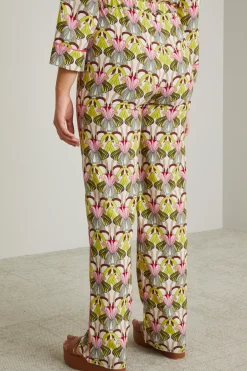 Pantaloni con coulisse - Verde Giallo Rosa