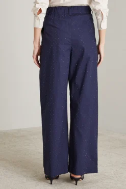 Pantaloni con micro strass - Blu