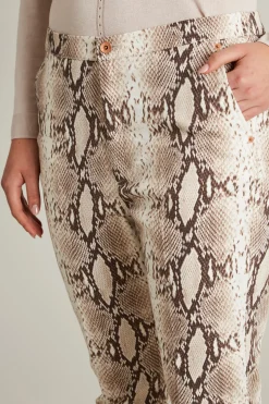 Pantaloni con stampa - Beige Bianco