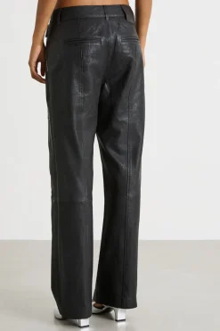 Pantaloni con tasche e impunture - Nero