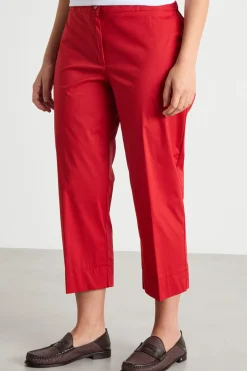 Pantaloni crop aderenti - Rosso