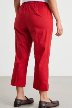 Pantaloni crop aderenti - Rosso