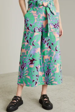 Pantaloni cropped - Verde Viola Rosa