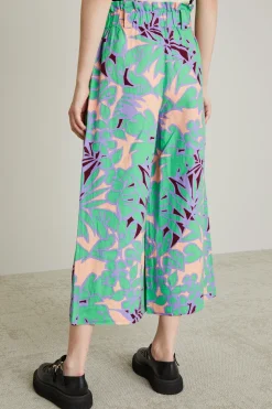 Pantaloni cropped - Verde Viola Rosa