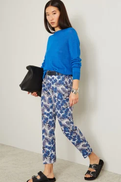 Pantaloni dritti - Blu Bianco