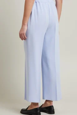 Pantaloni dritti in cady - Celeste
