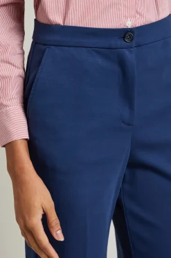 Pantaloni dritti in jersey - Blu